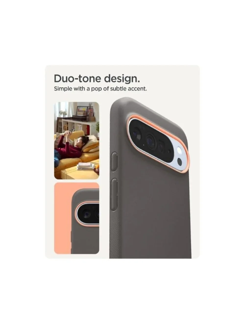Spigen Nano Pop MagFit For Google Pixel 10/10 Pro Case Papaya Gray MagSafe